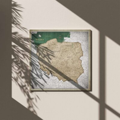 Mapa Korkowa Polski Personalizowana mapa prezent dla podróżnika Mapa podróży Mapa do Wpinania Mapa retro Mapa vintage Polski Kolorowa Mapa Polski Mapa Polski dla Ucznia Mapa Polski Szkolna Zielona Mapa Polski