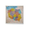 mapa polski kolorowa korkowa do pinezek