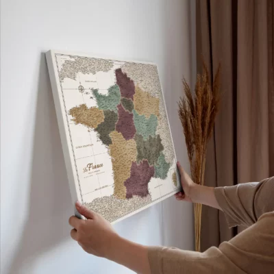 Mapa Francji Modern Olive Safari