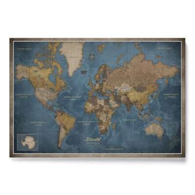 Mapa Korkowa Świata Niebieska
