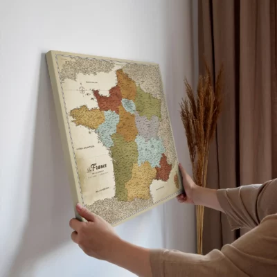 Mapa Korkowa Francji Multicolor Plains