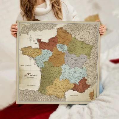 Mapa Korkowa Francji Multicolor Plains