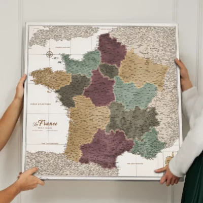 Mapa Francji Modern Olive Safari