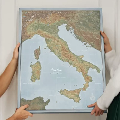 Mapa Korkowa Włoch z pinezkami Green Valey