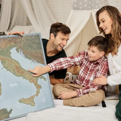 Mapa Korkowa Włoch z pinezkami Green Valey