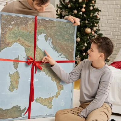 Mapa Korkowa Włoch z pinezkami Green Valey