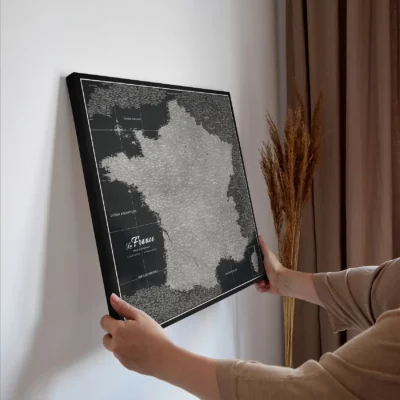 Mapa Korkowa Francji Black And Silver Moon