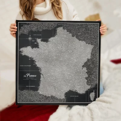 Mapa Korkowa Francji Black And Silver Moon