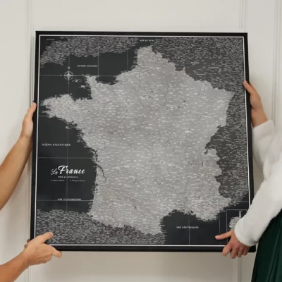 Mapa Korkowa Francji Black And Silver Moon