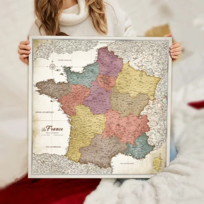 Mapa Korkowa Francji Gold Multicolor