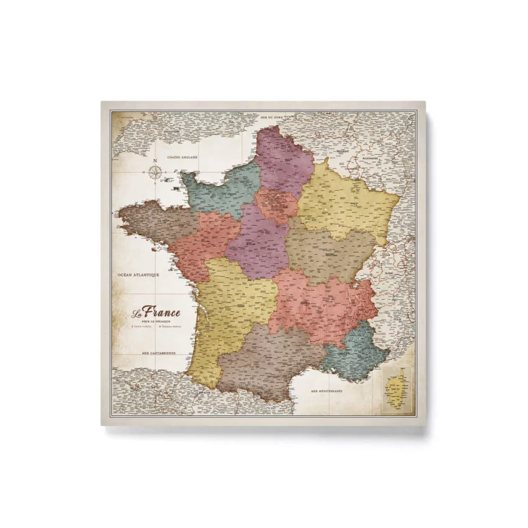 Mapa Korkowa Francji Gold Multicolor