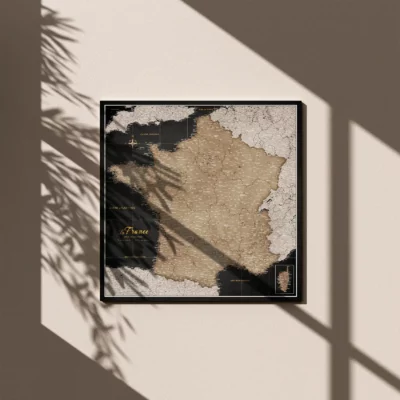 Mapa Korkowa Francji Golden Starry Night