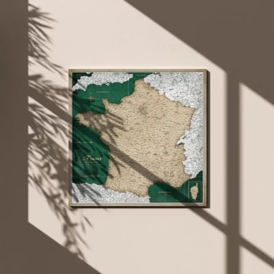 Mapa Korkowa Francji Green
