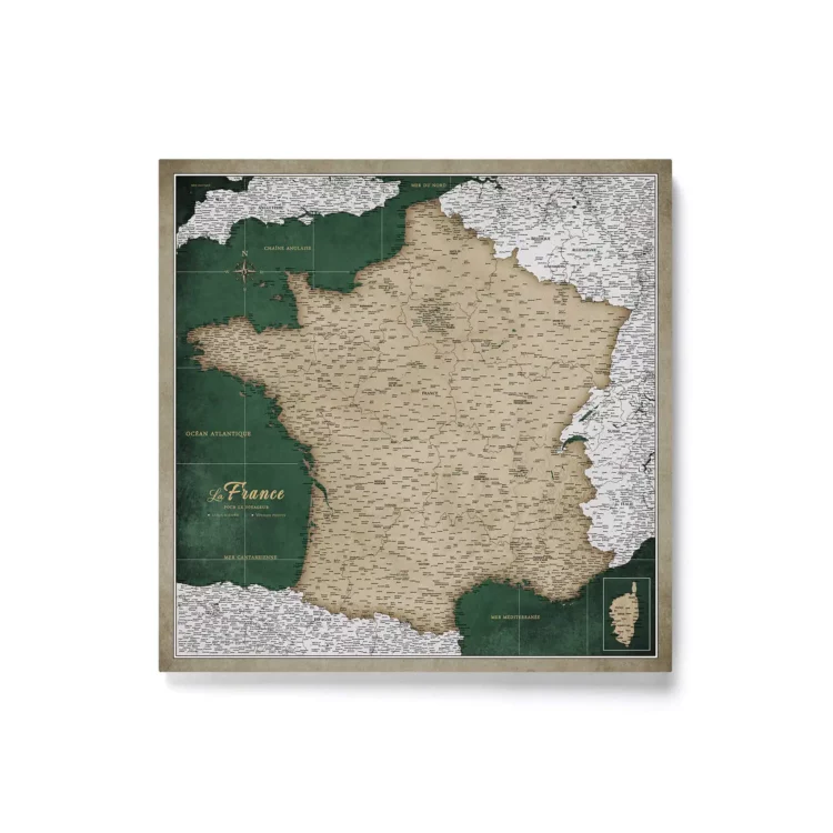 Mapa Korkowa Francji Green