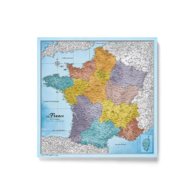 Mapa Korkowa Francji Multicolor