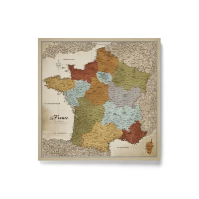 Mapa Korkowa Francji Multicolor Plains