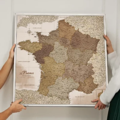 Mapa Korkowa Francji Vintage Earthy Meadows