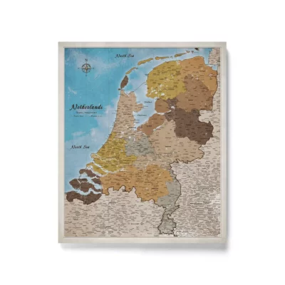 Mapa Korkowa Holandii do wpinania Blue Shades of brown