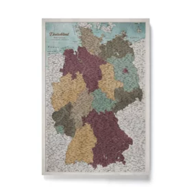 Mapa Korkowa Niemiec Błękitna z kolorami