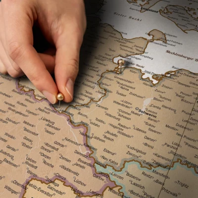 Mapa Korkowa Niemiec Cream Multicolor