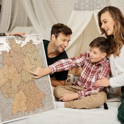 Mapa Korkowa Niemiec Cream Multicolor