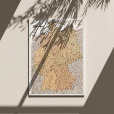 Mapa Korkowa Niemiec Cream Multicolor