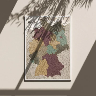 Mapa Korkowa Niemiec Modern Olive Safari