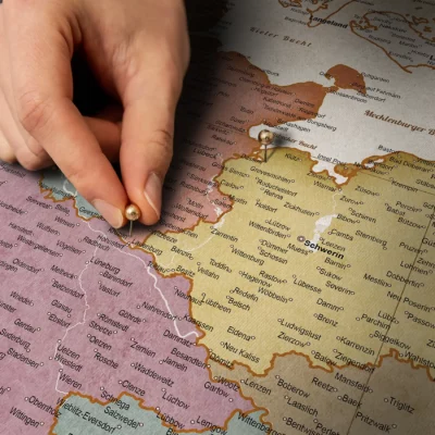Mapa Korkowa Niemiec Vintage