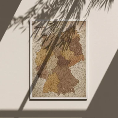 Mapa Korkowa Niemiec Vintage Earthy Meadows