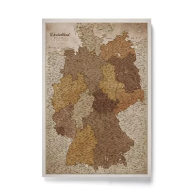 Mapa Korkowa Niemiec Vintage Earthy Meadows