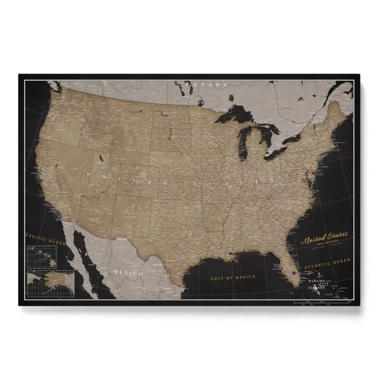 Mapa Korkowa USA Golden Starry Night