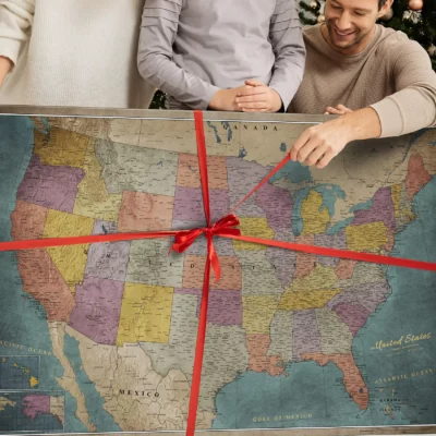 Mapa Korkowa USA Multicolor Vintage