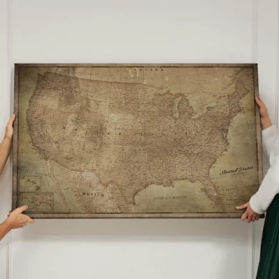 Mapa Korkowa USA Retro