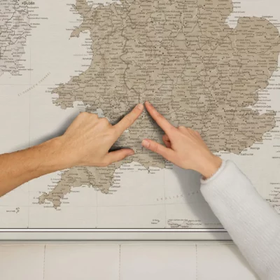 Mapa Korkowa Wielka Brytania i Irlandia Beige Sand Dunes