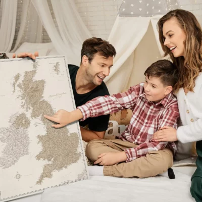 Mapa Korkowa Wielka Brytania i Irlandia Beige Sand Dunes