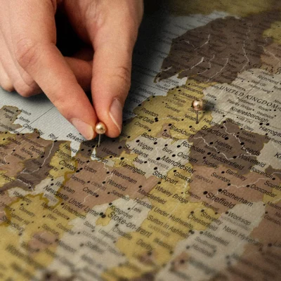 Mapa Korkowa Wielka Brytania i Irlandia Cream Browns