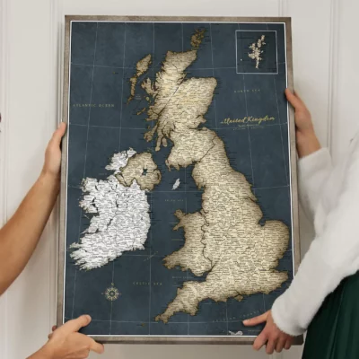 Mapa Korkowa Wielka Brytania i Irlandia Garnet Glacier