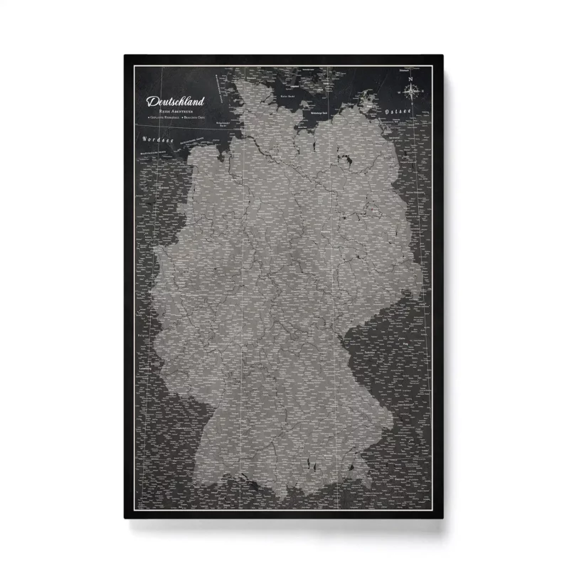 Mapa Niemiec Black And Silver Moon