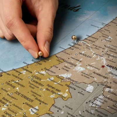 Mapa Korkowa Holandii do wpinania Blue Shades of brown