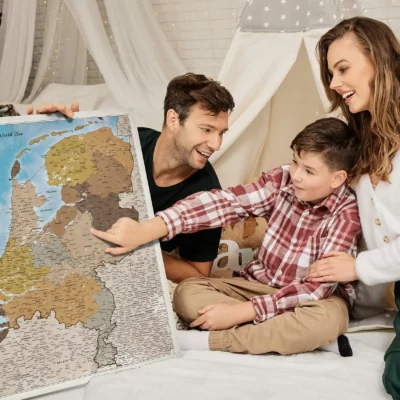 Mapa Korkowa Holandii do wpinania Blue Shades of brown