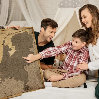 Mapa Korkowa Holandii do wpinania Retro Brown Desert