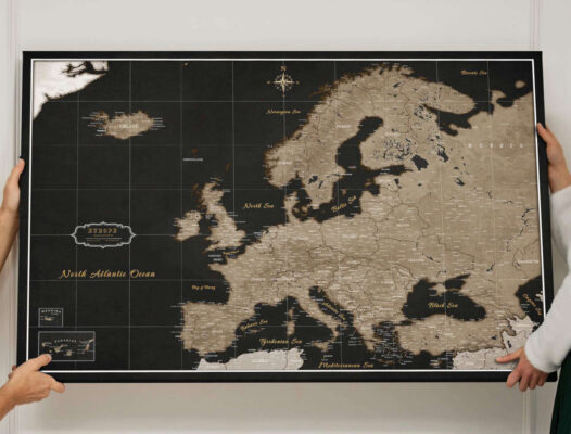 Mapa Europy – nie tylko do nauki. Jak wykorzystać ją jako dekorację w domu lub biurze